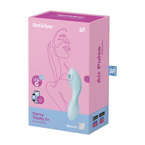 Satisfyer Curvy Trinity 5 Layon Air Pulse App Connected Clitoral Vibrator - G-Spot Vibrators
