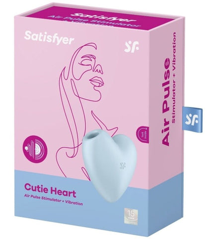 Satisfyer Cutie Heart 12 Functions USB Rechargeable Clitoral Vibrator - Clit Ticklers and Pulsators