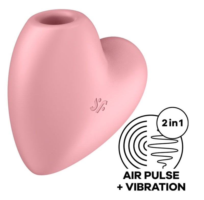 Satisfyer Cutie Heart 12 Functions USB Rechargeable Clitoral Vibrator - - Clit Ticklers and Pulsators