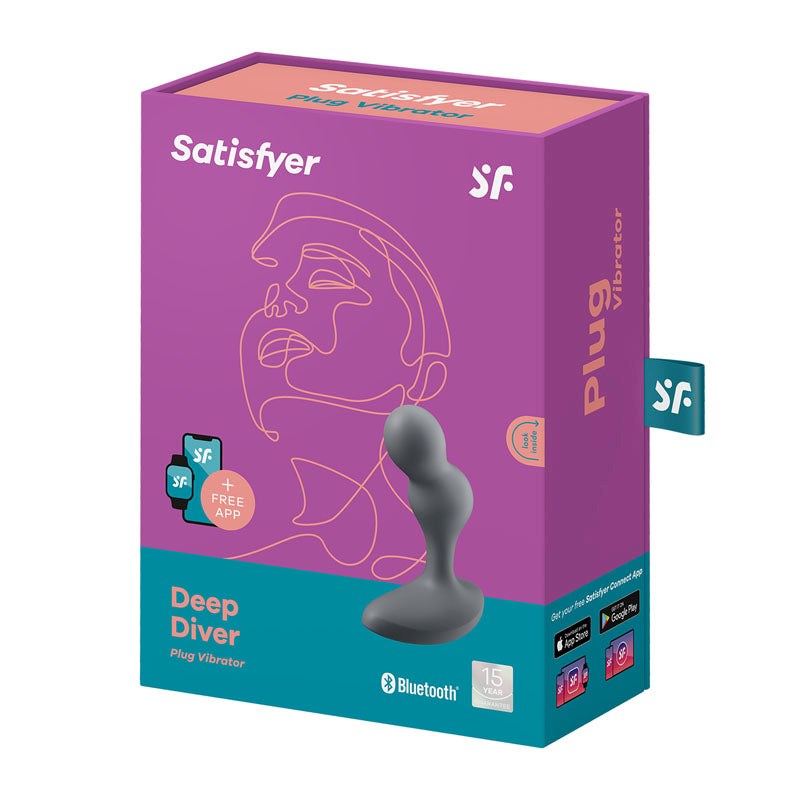 Satisfyer Deep Diver App Controlled Vibrating Butt Plug - - Butt Plugs