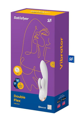 Satisfyer Double Flex App Controlled Rabbit G Spot Vibrator Triple Motor - Clit Ticklers and Pulsators