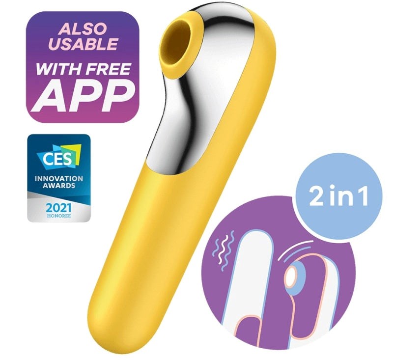 Satisfyer Dual Love Air Pulse Multi Functions Clitoral Vibrator Dual Motor - - Clit Ticklers and Pulsators