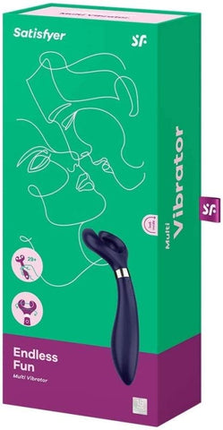 Satisfyer Endless Fun Silicone Vibrating Couples Sex Toy Triple Motor Power - Clit Ticklers and Pulsators