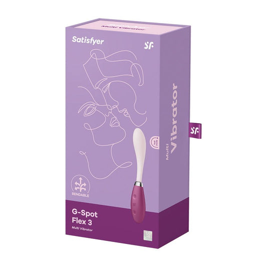 Satisfyer Flex 3 Bendable Silicone G Spot Vibrator - - Clit Ticklers and Pulsators