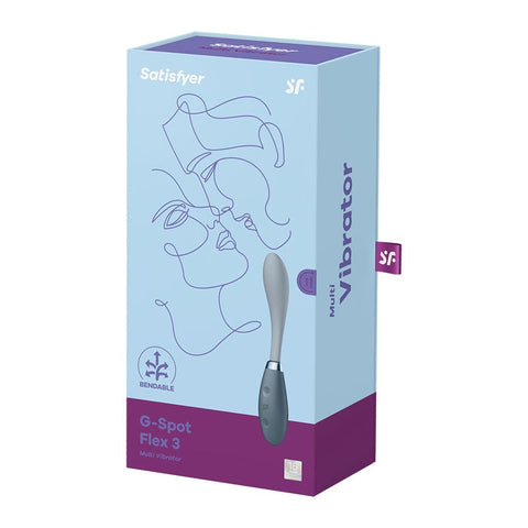 Satisfyer Flex 3 Bendable Silicone G Spot Vibrator with Dual Motors - Clit Ticklers and Pulsators
