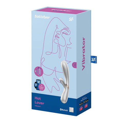 Satisfyer Hot Lover Rabbit Vibrator with Warming Technology and App Control - Finger and Tongue Vibrators