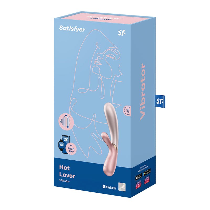 Satisfyer Hot Lover Rabbit Vibrator with Warming Technology and App Control - - Finger and Tongue Vibrators