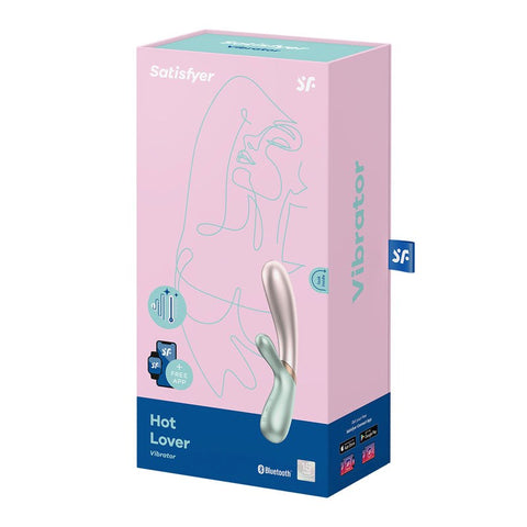 Satisfyer Hot Lover Rabbit Vibrator with Warming Technology and App Control - Finger and Tongue Vibrators