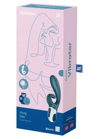 Satisfyer Hug Me App Control Multi Functions Rabbit Vibrator Dual Motor - Clit Ticklers and Pulsators