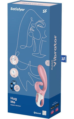 Satisfyer Hug Me App Control Multi Functions Rabbit Vibrator Dual Motor - Clit Ticklers and Pulsators