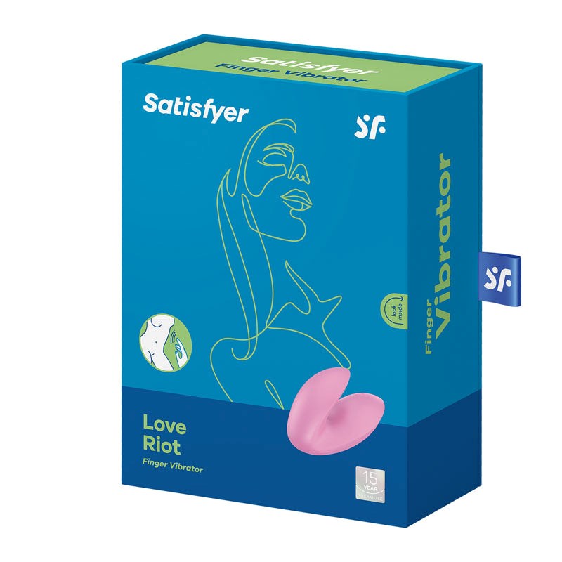 Satisfyer Love Riot 12 Functions Versatile Adult Finger Vibrator IPX7 Waterproof - - Personal Massagers