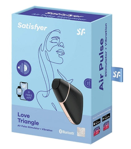 Satisfyer Love Triangle App Controlled Air Pulse Clitoral Vibrator - Remote Control Vibrators