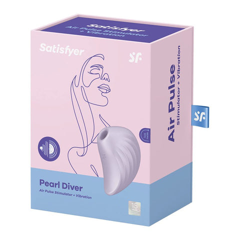 Satisfyer Pearl Diver Layon Air Pulse Clitoral Stimulator Dual Motor - G-Spot Vibrators