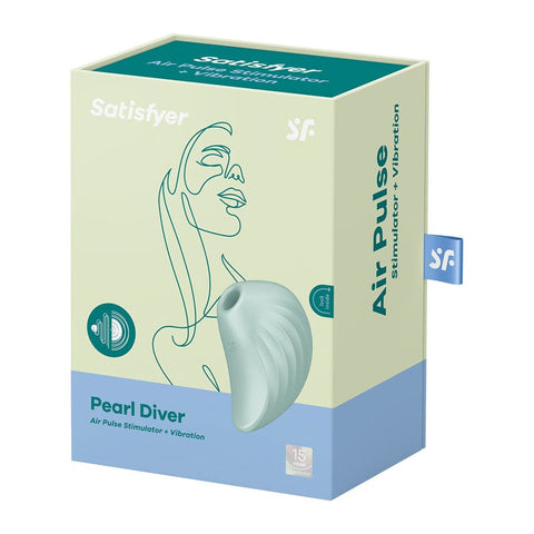 Satisfyer Pearl Diver Layon Air Pulse Clitoral Stimulator Dual Motor - G-Spot Vibrators
