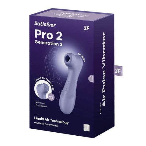 Satisfyer Pro 2 Generation 3 USB Rechargeable Clitoral Vibrator Liquid Air - Clit Ticklers and Pulsators