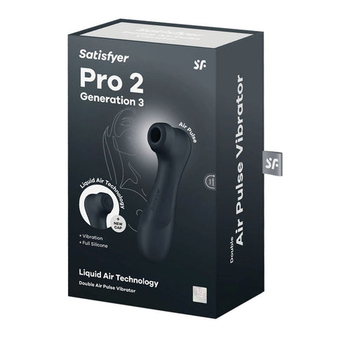 Satisfyer Pro 2 Generation 3 USB Rechargeable Clitoral Vibrator Liquid Air - Clit Ticklers and Pulsators