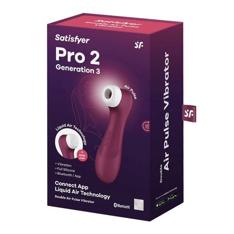 Satisfyer Pro 2 Generation 3 Clitoral Massager with App Control Vibrator - Clit Ticklers and Pulsators