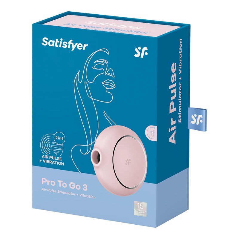 Satisfyer Pro To Go 3 Air Pulse Wave Clitoral Vibrator - - Clit Ticklers and Pulsators