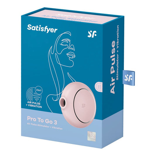 Satisfyer Pro To Go 3 Air Pulse Wave Clitoral Vibrator - - Clit Ticklers and Pulsators