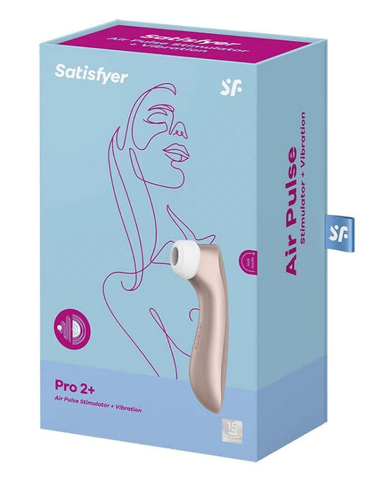 Satisfyer Pro 2+ Air Pulse Vibrating Clitoral Stimulator - - Clit Ticklers and Pulsators