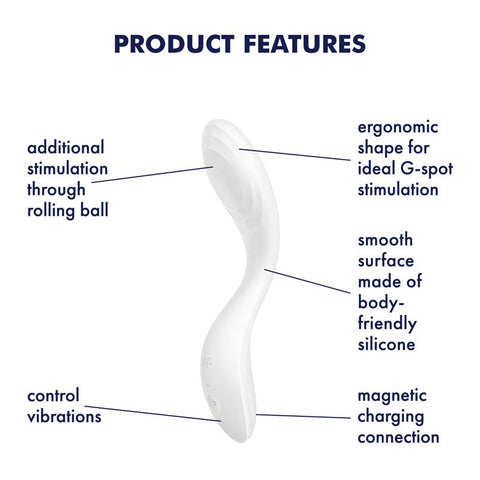 Satisfyer Rrrolling Pleasure 7 Functions G Spot Massager Rolling Vibration - Clit Ticklers and Pulsators