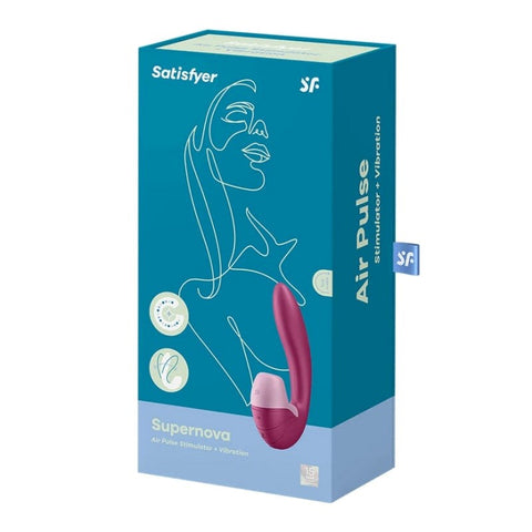 Satisfyer Supernova Air Pulse Clitoral and G Spot Vibrator Dual Motor - Clit Ticklers and Pulsators