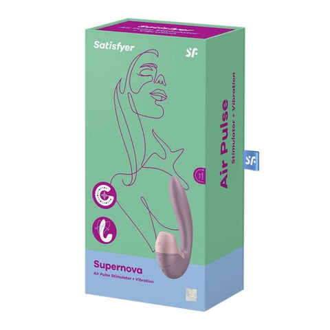 Satisfyer Supernova Air Pulse Clitoral and G Spot Vibrator Dual Motor - Clit Ticklers and Pulsators
