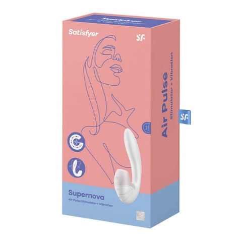 Satisfyer Supernova Air Pulse Clitoral and G Spot Vibrator Dual Motor - Clit Ticklers and Pulsators