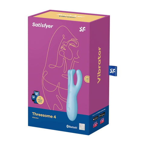 Satisfyer Threesome 4 App Controlled Vibrating Clitoral Massager Triple Motor - Clit Ticklers and Pulsators
