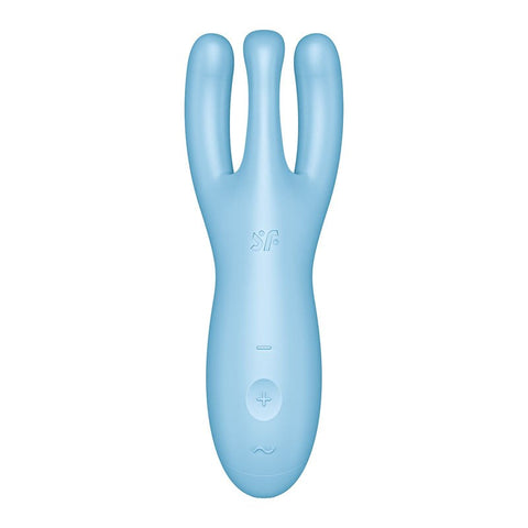 Satisfyer Threesome 4 App Controlled Vibrating Clitoral Massager Triple Motor - Clit Ticklers and Pulsators