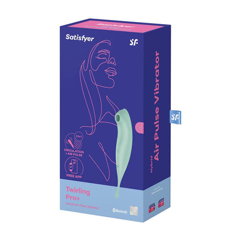 Satisfyer Twirling Pro Hybrid Air Pulse G Spot Vibrator Dual Stimulation - Remote Control Vibrators