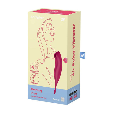 Satisfyer Twirling Pro Hybrid Air Pulse G Spot Vibrator Dual Stimulation - Remote Control Vibrators