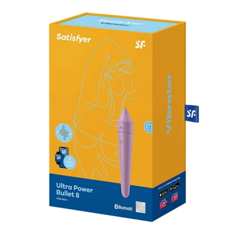 Satisfyer Ultra Power Bullet 8 App Controlled Clitoral Vibrator with Smart Tech - Bullet Vibrators