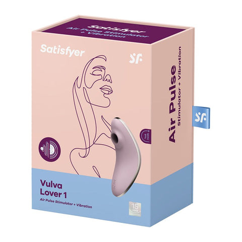 Satisfyer Vulva Lover 1 Air Pulse Clitoral Vibrator with Dual Motor Technology - Clit Ticklers and Pulsators