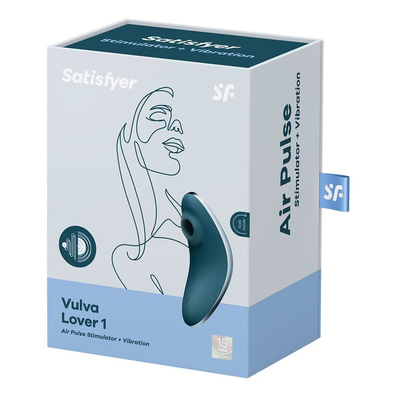 Satisfyer Vulva Lover 1 Air Pulse Clitoral Vibrator with Dual Motor Technology - - Clit Ticklers and Pulsators