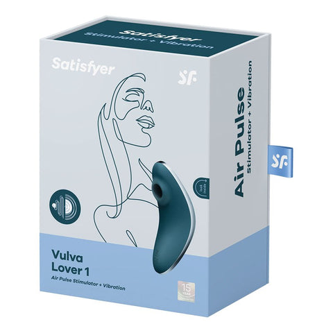 Satisfyer Vulva Lover 1 Air Pulse Clitoral Vibrator with Dual Motor Technology - Clit Ticklers and Pulsators