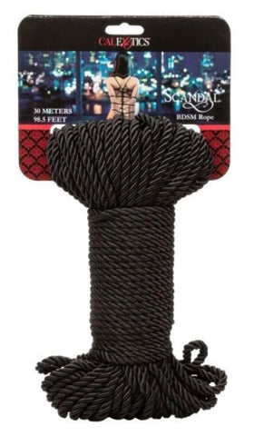 California Exotics Scandal BDSM Rope 30m Red Black Cotton Blend - Cuffs and Restraints