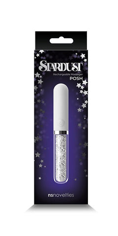 NS Novelties Stardust Posh Rechargeable Bullet Vibrator with Crystals - Glass Sex Toys