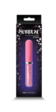 NS Novelties Stardust Posh Rechargeable Bullet Vibrator with Crystals - Glass Sex Toys