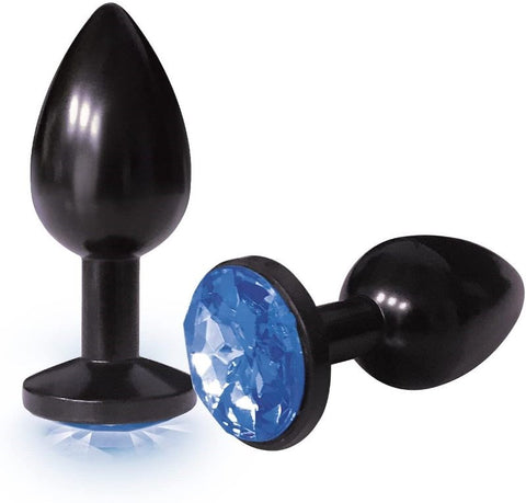 Icon Brands The 9s Silver Starter Anodized Plug Cobalt Blue Steel - Butt Plugs