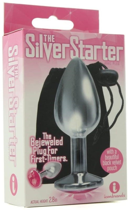 Icon Brands Sparkling Silver Delight Jeweled Pleasure Plug Stainless Steel - Body Wands