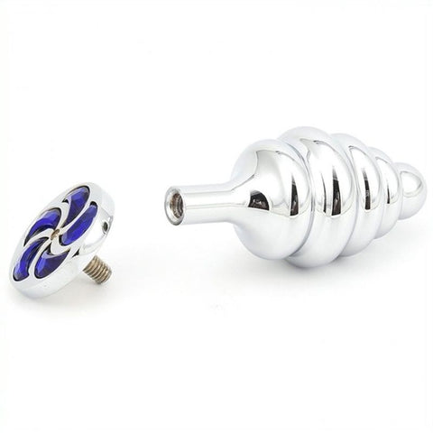 BDStyle Thread Butt Plug With Spiral Diamond Textured Anal Stimulation - Clit Ticklers and Pulsators