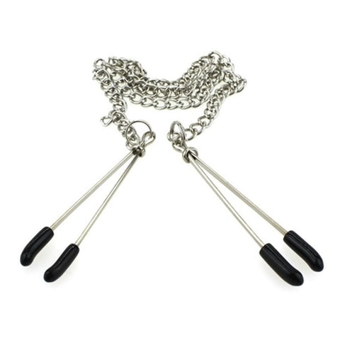 BDStyle Tweezer Clamps With Chain Nipple Stimulation - Anal Dildos