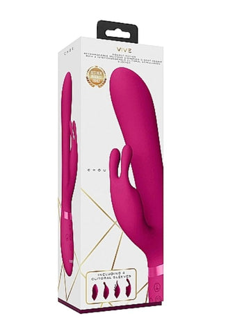 Shots Toys Vive Chou Dual Motor Rabbit Vibrator with Climax Button - Body Wands