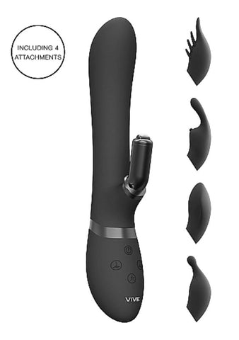 Shots Toys Vive Chou Dual Motor Rabbit Vibrator with Climax Button - Body Wands