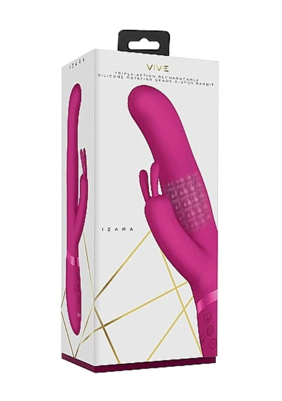 Shots Toys Vive Izara Rotating Beads Rabbit Vibrator with Dual Stimulation - - Rabbit Vibrators