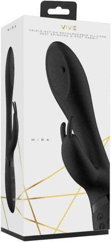 Shots Toys Vive Mira Spinning G Spot Rabbit Dual Motor Vibrator - Rabbit Vibrators