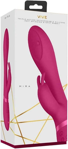 Shots Toys Vive Mira Spinning G Spot Rabbit Dual Motor Vibrator - Rabbit Vibrators
