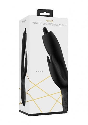 Shots Toys Vive Nilo Rabbit Vibrator with Swinging Tip for Dual Stimulation - Body Wands