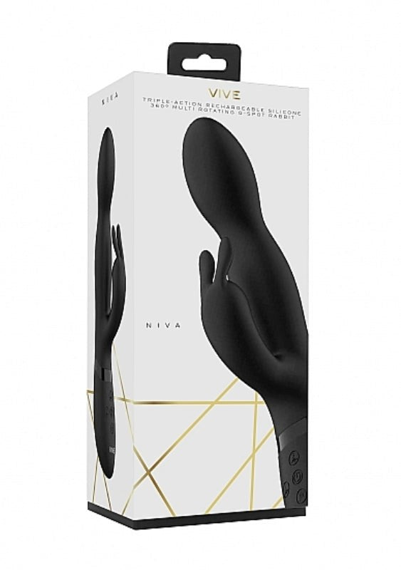 Shots Toys Vive Niva 360 Degrees Rabbit Vibrator Dual Stimulation Power - - Rabbit Vibrators